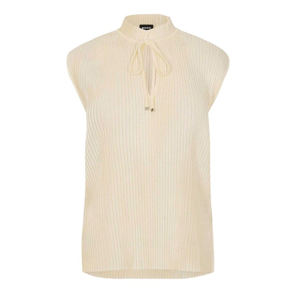 Boss Womens/Ladies Emalla Ribbed Sleeveless Tank Top / White